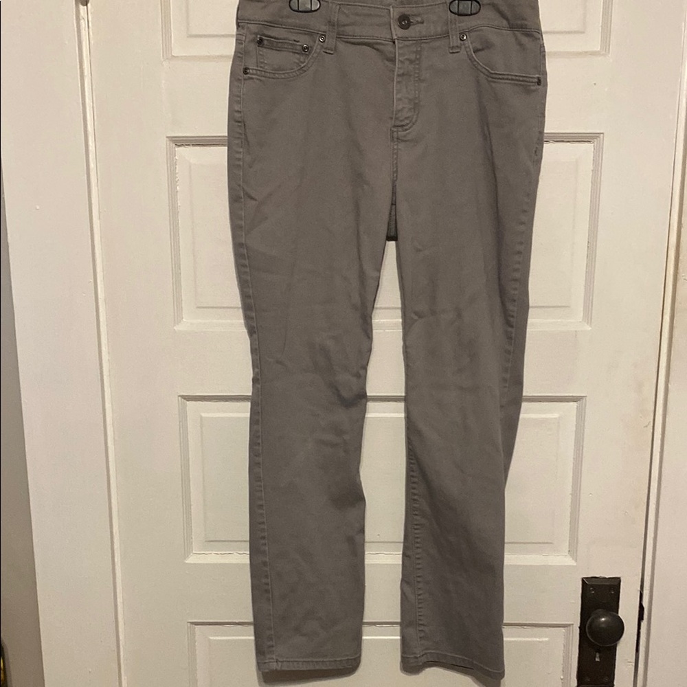 St. John's Bay Light Gray Straight-Leg Pants Sz. 12P
